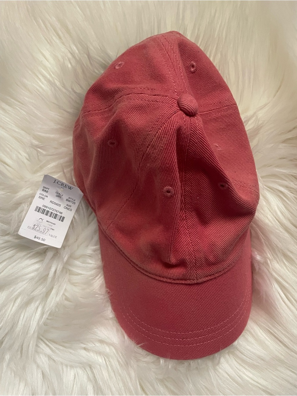 J. Crew Kids Coral Pink Baseball Cap
